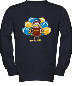 Los Angeles Chargers Turkey Football Thanksgiving Youth Sweatshirt 4 Los Angeles Chargers Turkey Football Thanksgiving Youth Sweatshirt