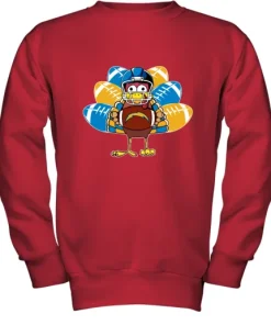 Los Angeles Chargers Turkey Football Thanksgiving Youth Sweatshirt 10 Los Angeles Chargers Turkey Football Thanksgiving Youth Sweatshirt