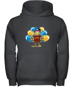 Los Angeles Chargers Turkey Football Thanksgiving Youth Hoodie