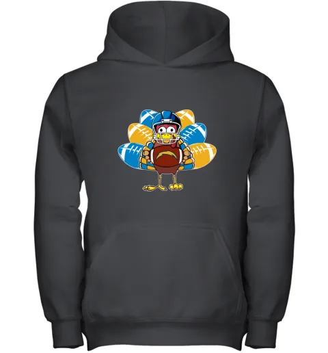 Los Angeles Chargers Turkey Football Thanksgiving Youth Hoodie Los Angeles Chargers Turkey Football Thanksgiving Youth Hoodie