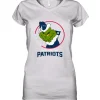 I Hate People But I Love My New England Patriots Grinch NFL Women's V-Neck T-Shirt 1 I Hate People But I Love My New England Patriots Grinch NFL Women's V-Neck T-Shirt