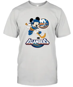 NHL Hockey Mickey Mouse Team New York Islanders Unisex Jersey Tee