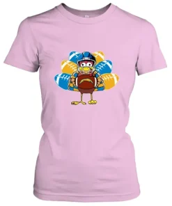 Los Angeles Chargers Turkey Football Thanksgiving Women's T-Shirt 10 Los Angeles Chargers Turkey Football Thanksgiving Women's T-Shirt