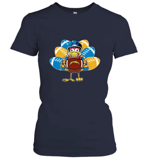 Los Angeles Chargers Turkey Football Thanksgiving Women's T-Shirt Los Angeles Chargers Turkey Football Thanksgiving Women's T-Shirt