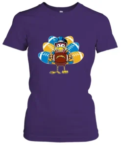 Los Angeles Chargers Turkey Football Thanksgiving Women's T-Shirt 5 Los Angeles Chargers Turkey Football Thanksgiving Women's T-Shirt
