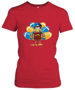 Los Angeles Chargers Turkey Football Thanksgiving Women's T-Shirt 11 Los Angeles Chargers Turkey Football Thanksgiving Women's T-Shirt