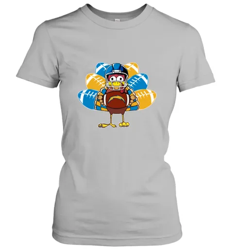 Los Angeles Chargers Turkey Football Thanksgiving Women's T-Shirt Los Angeles Chargers Turkey Football Thanksgiving Women's T-Shirt