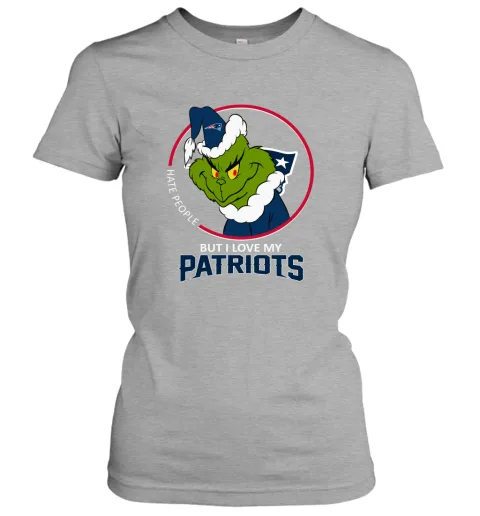 I Hate People But I Love My New England Patriots Grinch NFL Women's T-Shirt I Hate People But I Love My New England Patriots Grinch NFL Women's T-Shirt