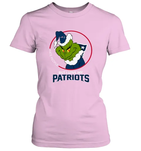 I Hate People But I Love My New England Patriots Grinch NFL Women's T-Shirt I Hate People But I Love My New England Patriots Grinch NFL Women's T-Shirt