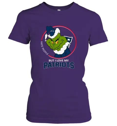 I Hate People But I Love My New England Patriots Grinch NFL Women's T-Shirt I Hate People But I Love My New England Patriots Grinch NFL Women's T-Shirt