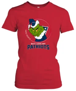 I Hate People But I Love My New England Patriots Grinch NFL Women's T-Shirt 12 I Hate People But I Love My New England Patriots Grinch NFL Women's T-Shirt