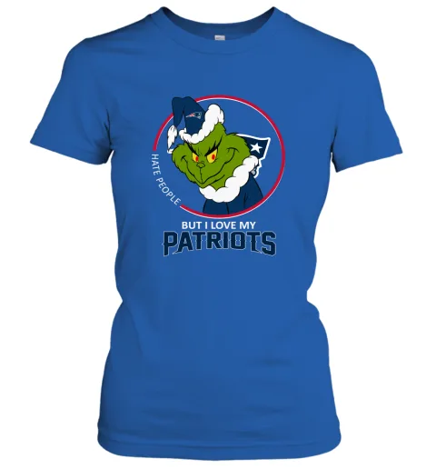 I Hate People But I Love My New England Patriots Grinch NFL Women's T-Shirt I Hate People But I Love My New England Patriots Grinch NFL Women's T-Shirt
