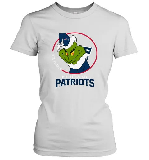 I Hate People But I Love My New England Patriots Grinch NFL Women's T-Shirt I Hate People But I Love My New England Patriots Grinch NFL Women's T-Shirt