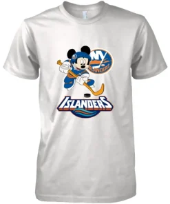 NHL Hockey Mickey Mouse Team New York Islanders Premium Men's T-Shirt